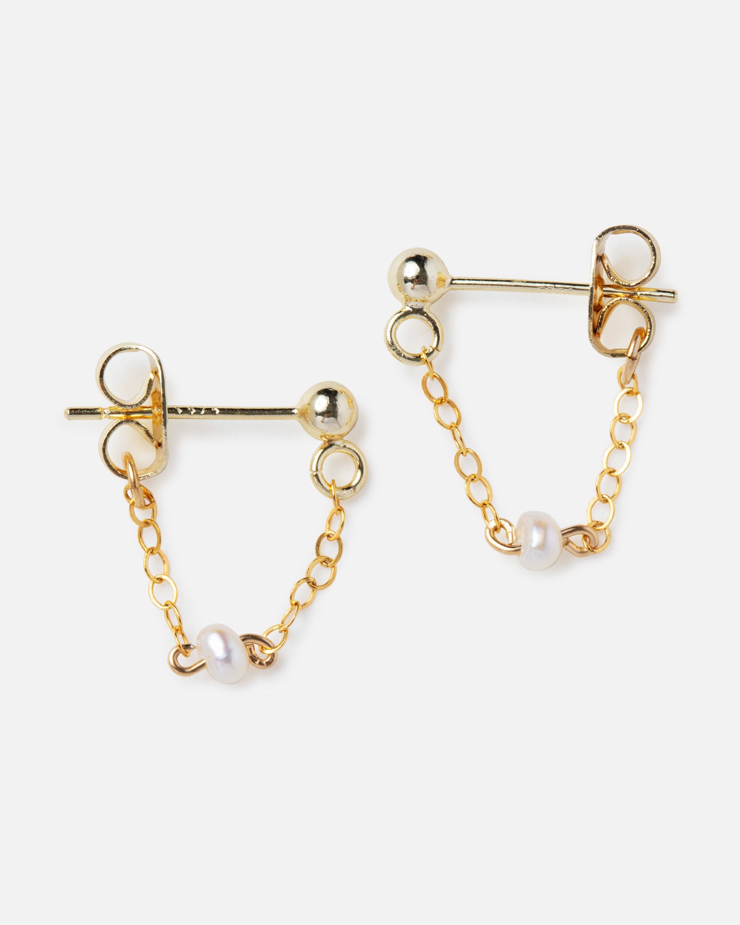 AQUAMARINE MAXINE 14K GOLD FILLED HUGGIE EARRINGS