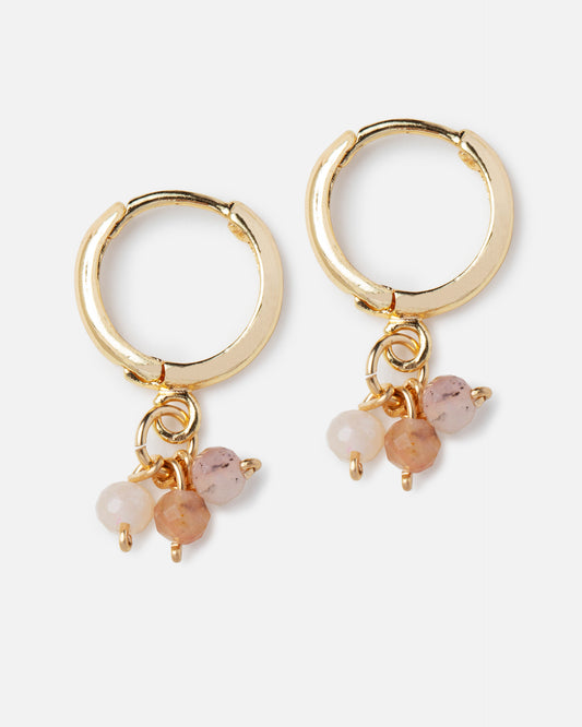 PINK OPAL MINDY 14K GOLD FILLED HUGGIE EARRINGS (Copy)