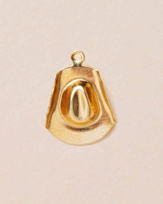COWBOY HAT CHARM 14K GOLD FILLED