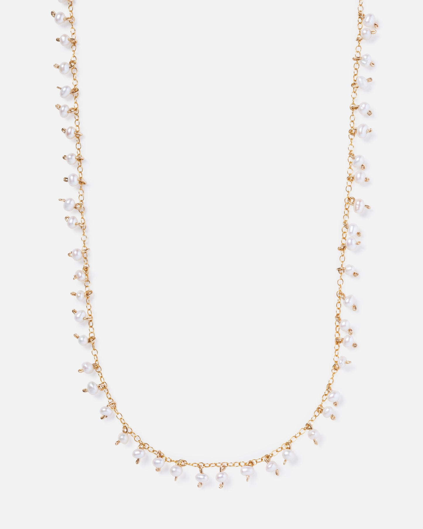 PEARL CONFETTI 14K GOLD FILLED SPRINKLED NECKLACE