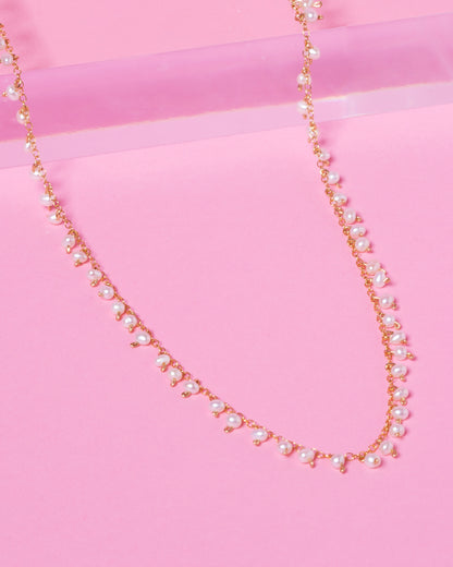 PEARL CONFETTI 14K GOLD FILLED SPRINKLED NECKLACE