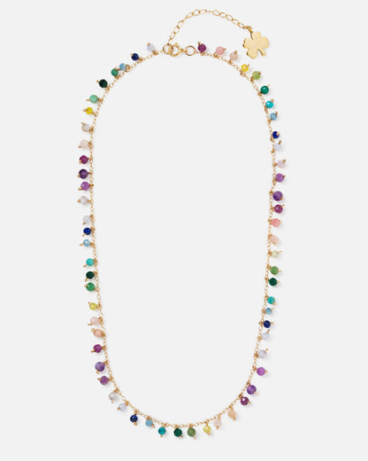 RAINBOW CONFETTI 14K GOLD FILLED SPRINKLED NECKLACE