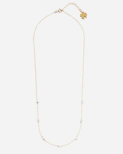 BLUE BERYL CARMELLA 14K GOLD FILLED NECKLACE