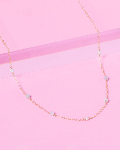 BLUE BERYL CARMELLA 14K GOLD FILLED NECKLACE