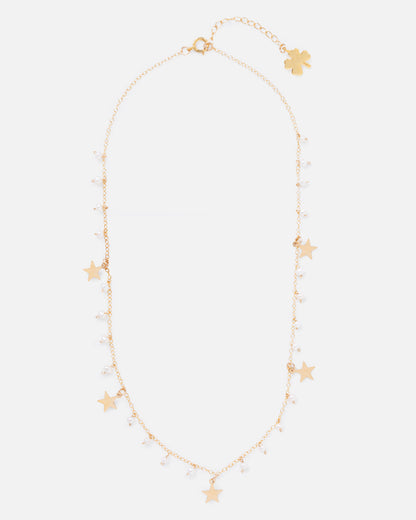 PEARL MATILDA 14K GOLD FILLED STARS NECKLACE