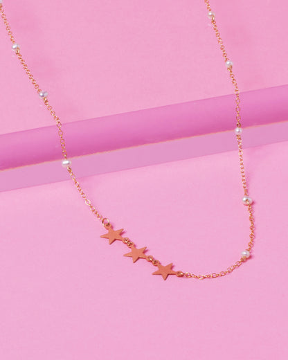 SHOOTING STAR PEARL 14K GOLD FILLED NECKLACE