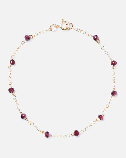 GARNET CONSTELLATION 14K GOLD FILLED BRACELET