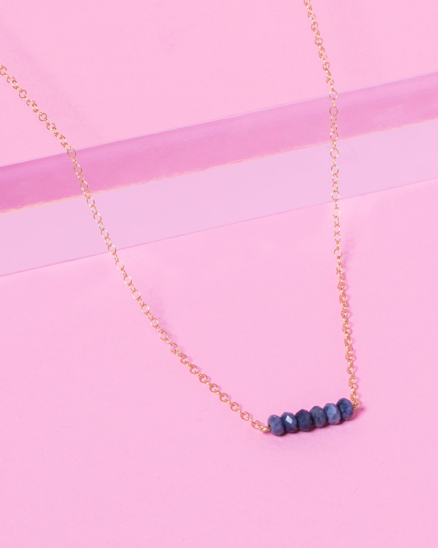 sapphire gemstones on a bar