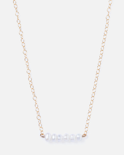 pearl gemstone clustered necklace