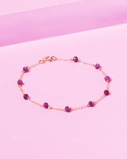 RUBY CONSTELLATION 14K GOLD FILLED BRACELET