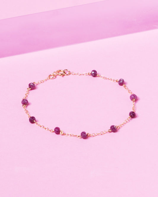 RUBY CONSTELLATION 14K GOLD FILLED BRACELET