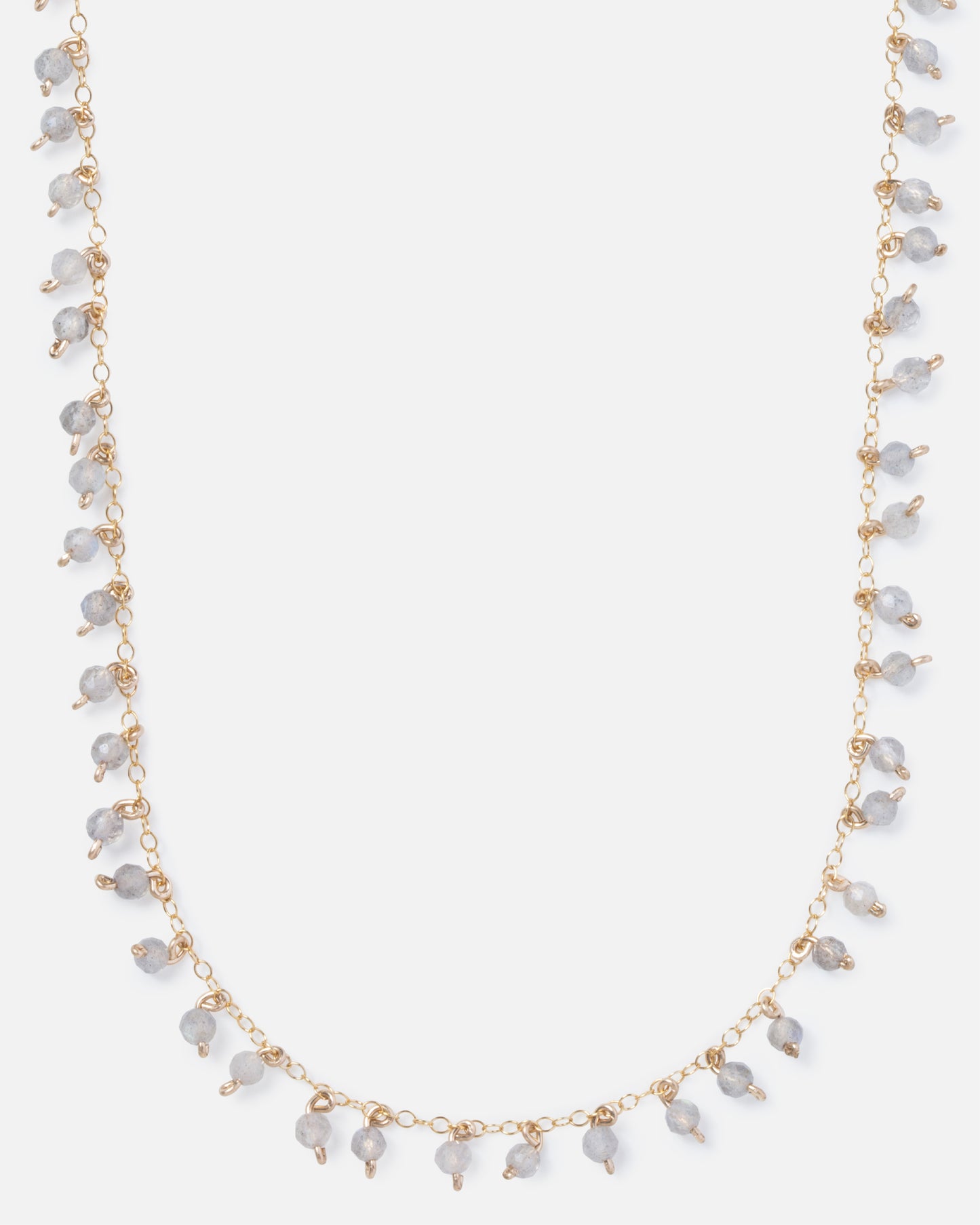 LABRADORITE CONFETTI 14K GOLD FILLED SPRINKLED NECKLACE