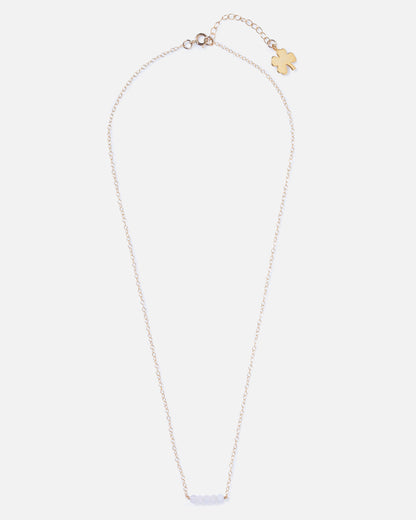 MORGANITE CLUSTER 14K GOLD FILLED NECKLACE