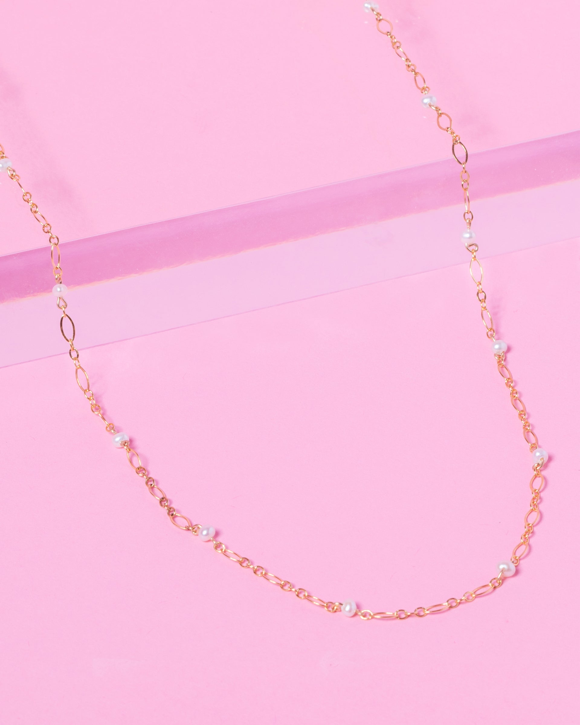 pearl fancy chain beaded necklace