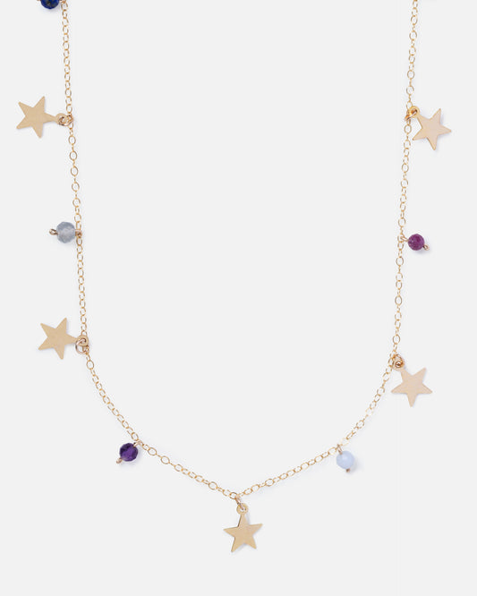 MIDNIGHT MABEL 14K GOLD FILLED STARS NECKLACE
