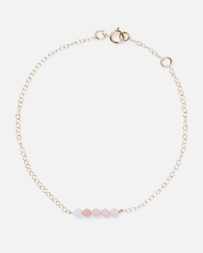 PINK OPAL CLUSTER 14K GOLD FILLED BRACELET