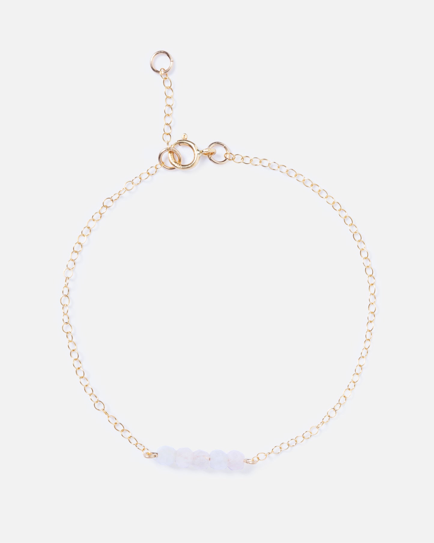 MORGANITE CLUSTER 14K GOLD FILLED BRACELET