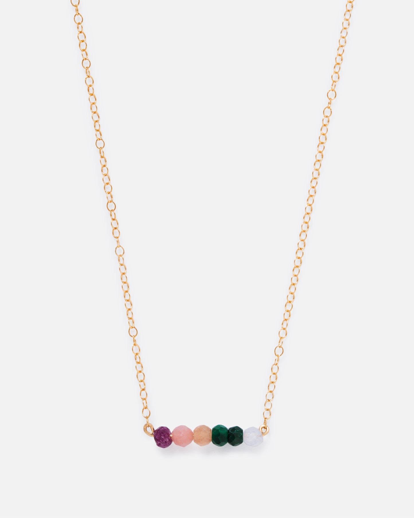 multi-gemstone gold necklace