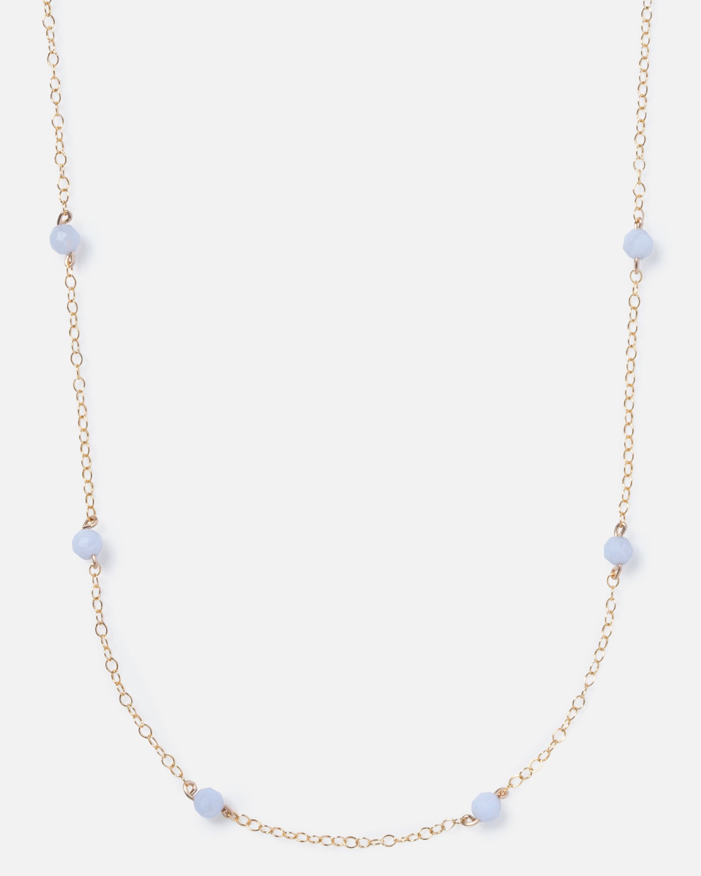 BLUE LACE AGATE KATHY 14K GOLD FILLED NECKLACE