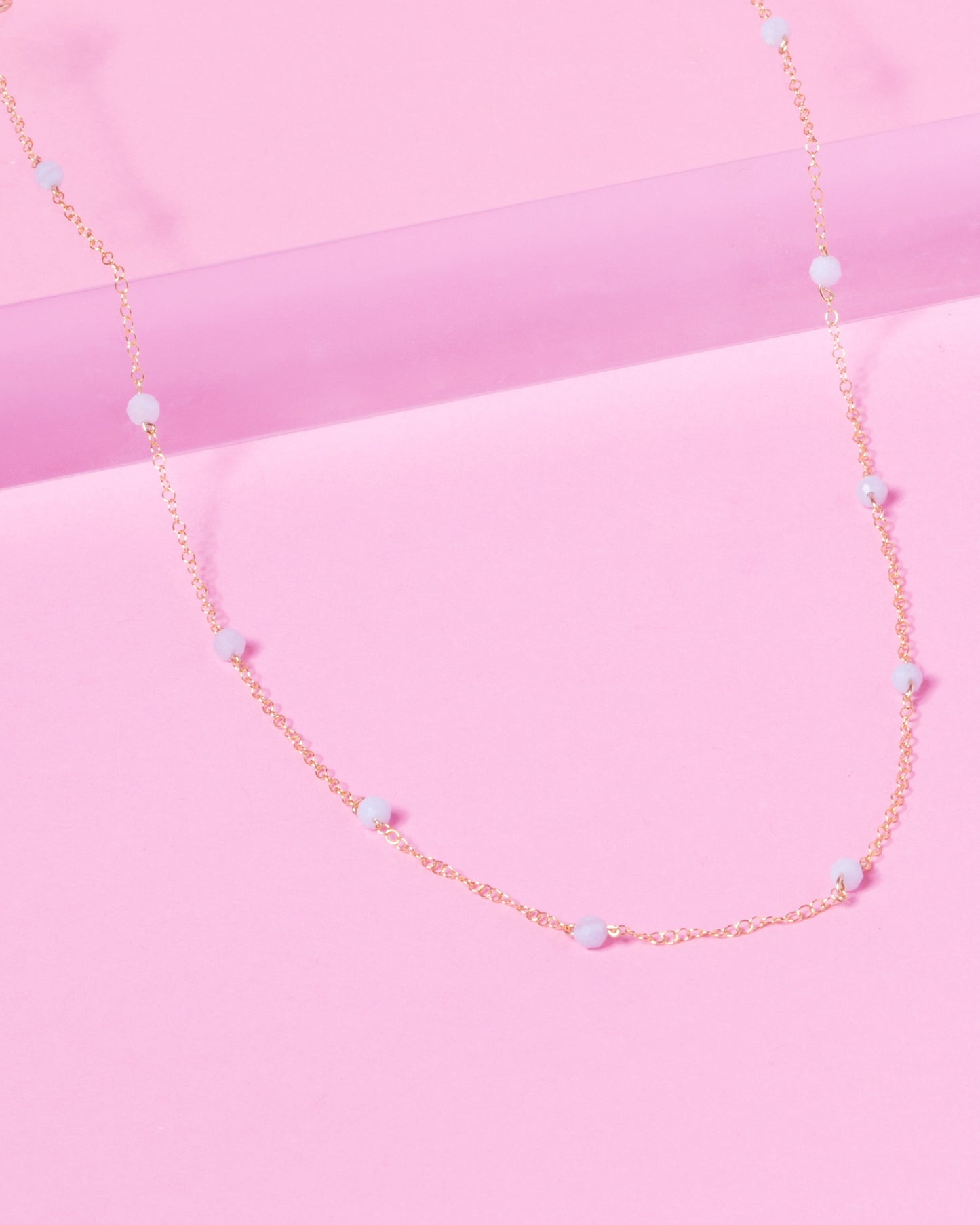 BLUE LACE AGATE KATHY 14K GOLD FILLED NECKLACE