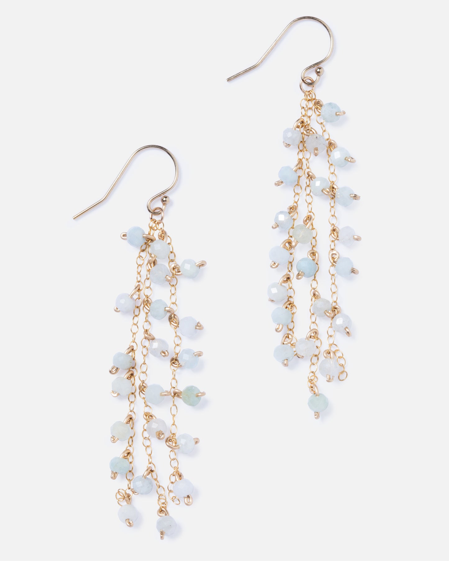 BLUE BERYL ALEX 14K GOLD FILLED EARRINGS
