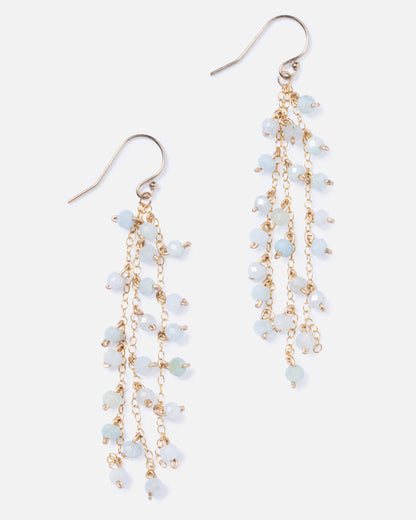 BLUE BERYL ALEX 14K GOLD FILLED EARRINGS