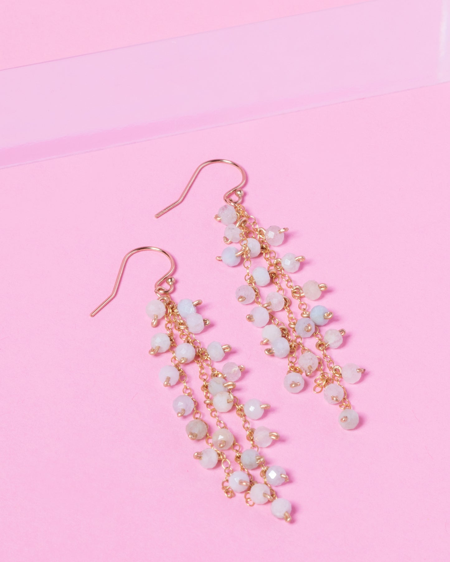 BLUE BERYL ALEX 14K GOLD FILLED EARRINGS