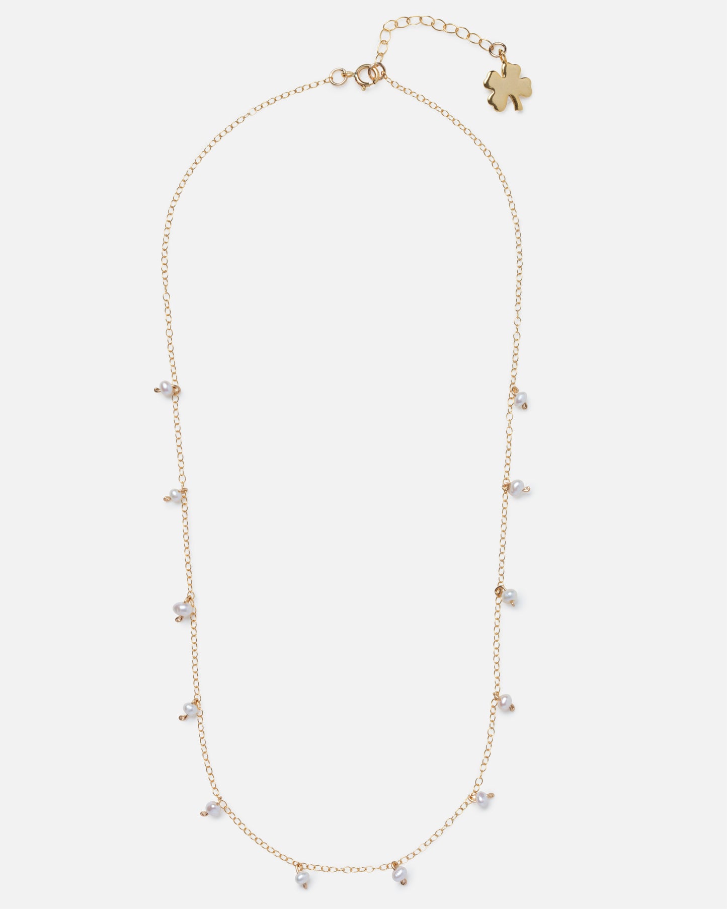 14k Gold Filled Pearl Gemstone Necklace