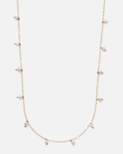 14k Gold Filled Pearl Gemstone Necklace