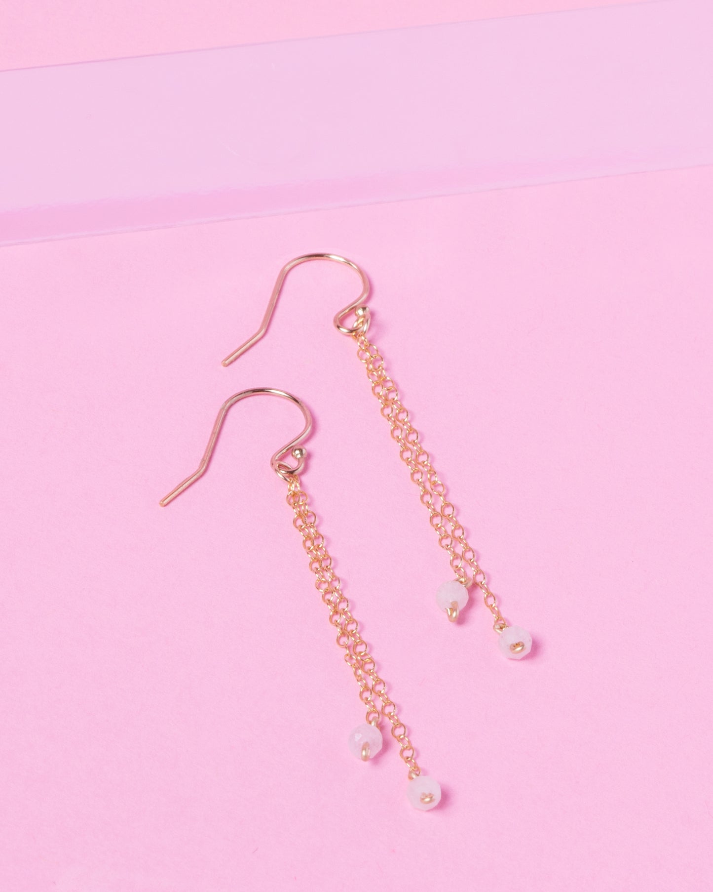 MORGANITE ARIANA 14K GOLD FILLED EARRINGS