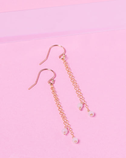 MORGANITE ARIANA 14K GOLD FILLED EARRINGS