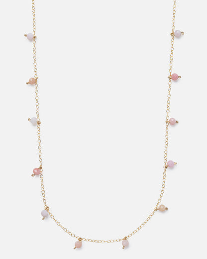 PINK OPAL DAINTY 14K GOLD FILLED NECKLACE