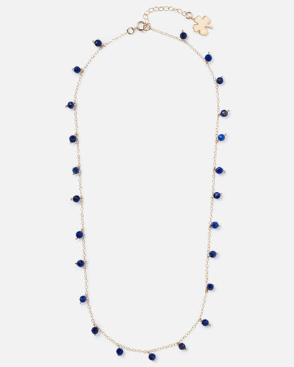 LAPIS SPRINKLES 14K GOLD FILLED NECKLACE