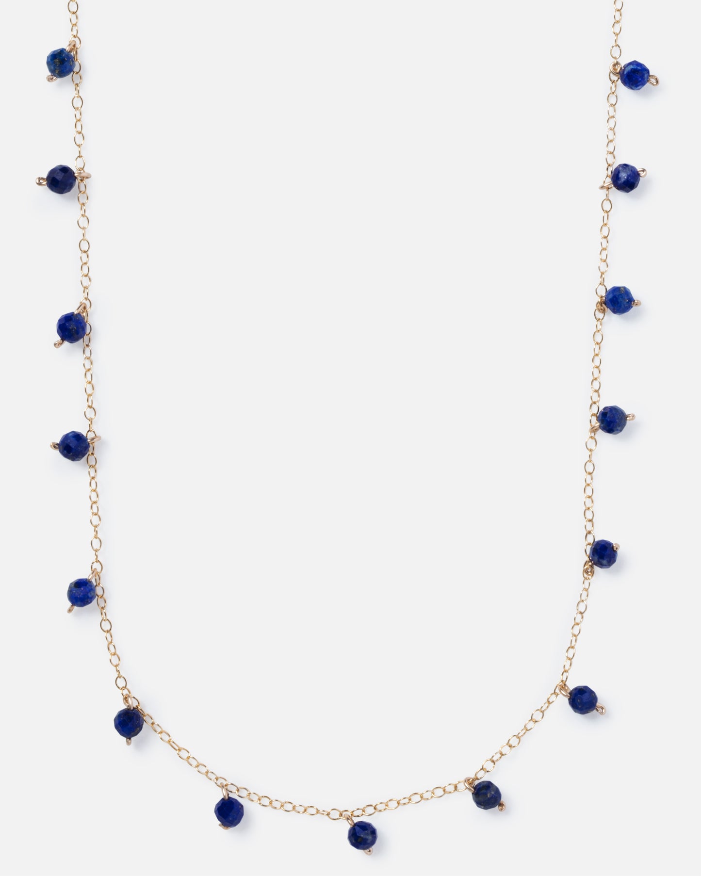 LAPIS SPRINKLES 14K GOLD FILLED NECKLACE