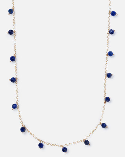 LAPIS SPRINKLES 14K GOLD FILLED NECKLACE