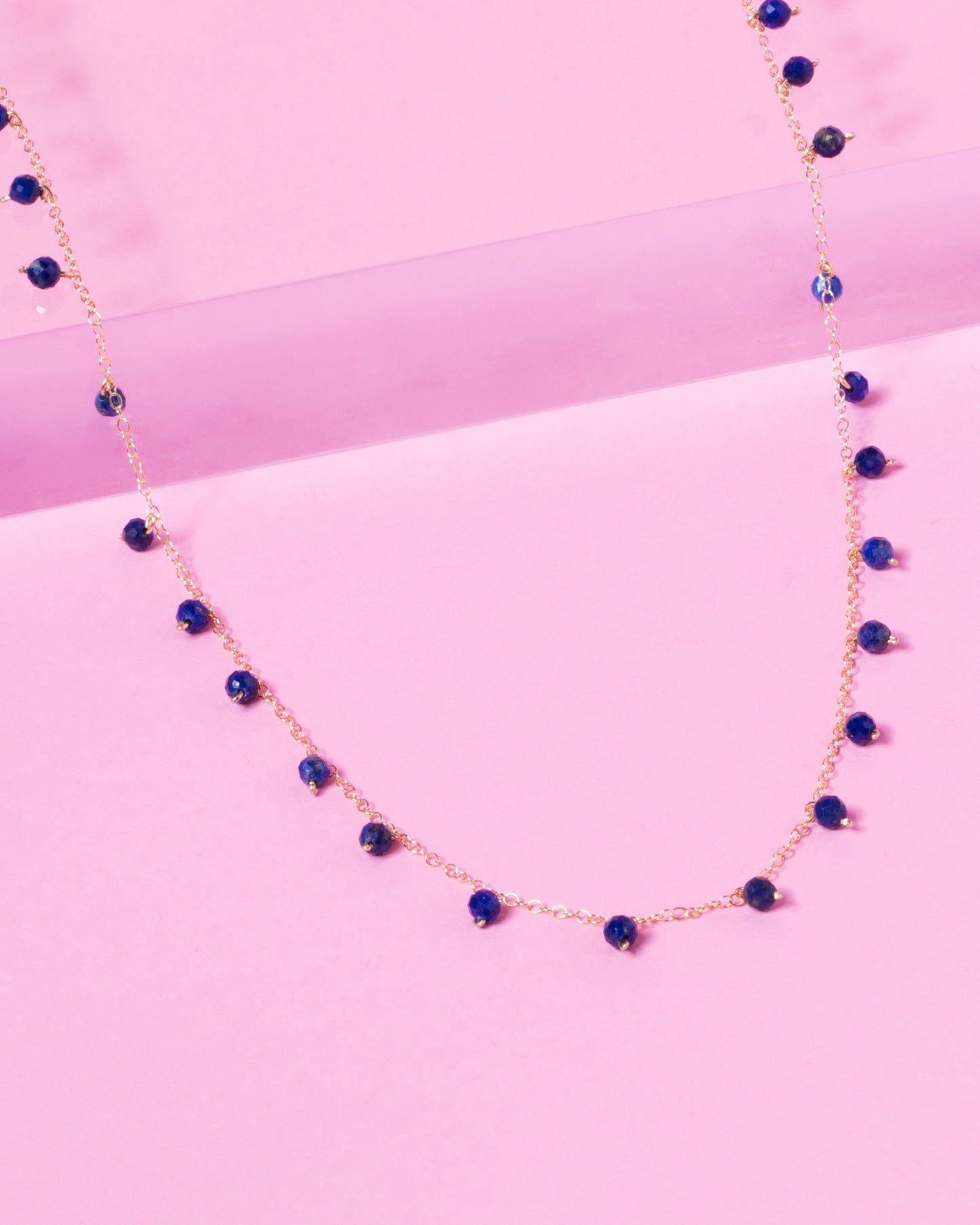 LAPIS SPRINKLES 14K GOLD FILLED NECKLACE