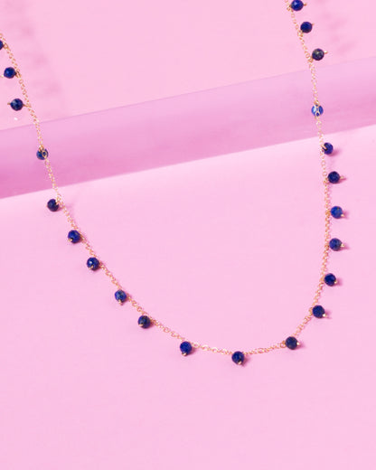 LAPIS SPRINKLES 14K GOLD FILLED NECKLACE