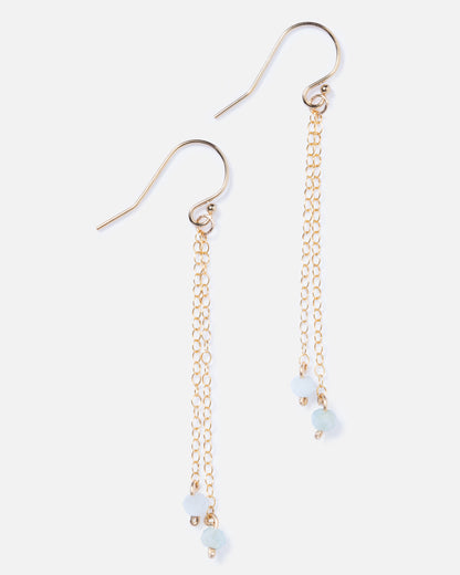 BLUE BERYL ARIANA 14K GOLD FILLED EARRINGS