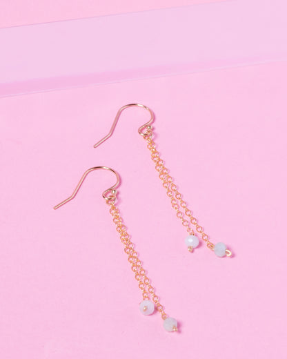 BLUE BERYL ARIANA 14K GOLD FILLED EARRINGS