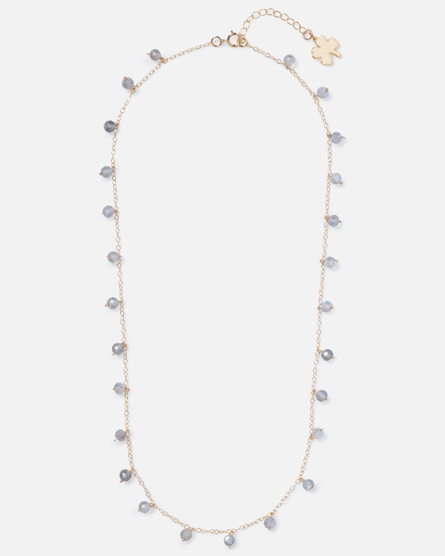 LABRADORITE SPRINKLES 14K GOLD FILLED NECKLACE