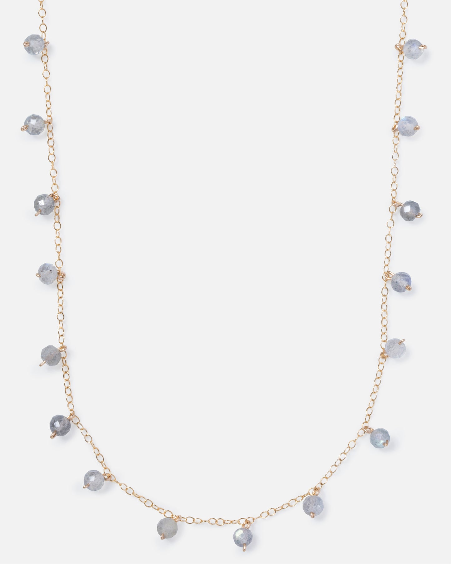 LABRADORITE SPRINKLES 14K GOLD FILLED NECKLACE