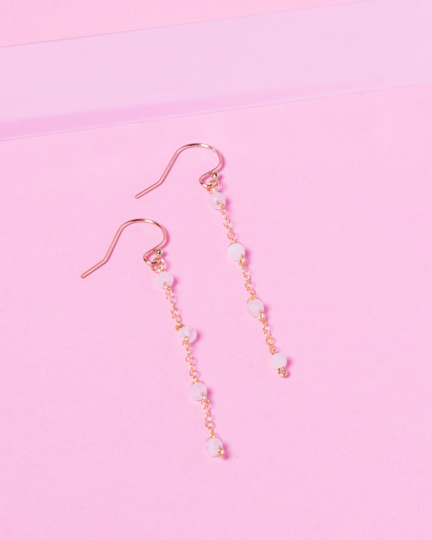 MORGANITE AURORA 14K GOLD FILLED EARRINGS