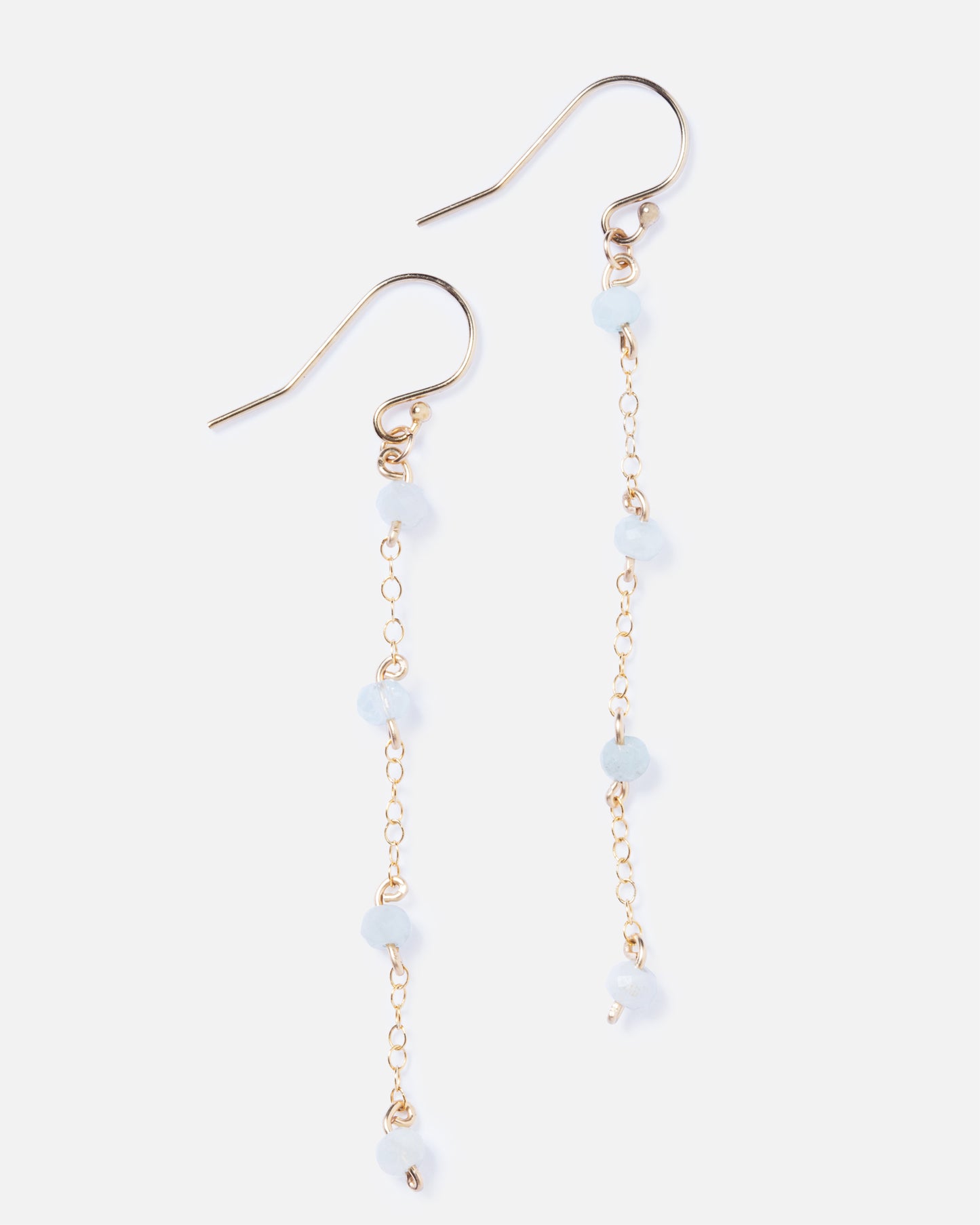 BLUE BERYL AURORA 14K GOLD FILLED EARRINGS