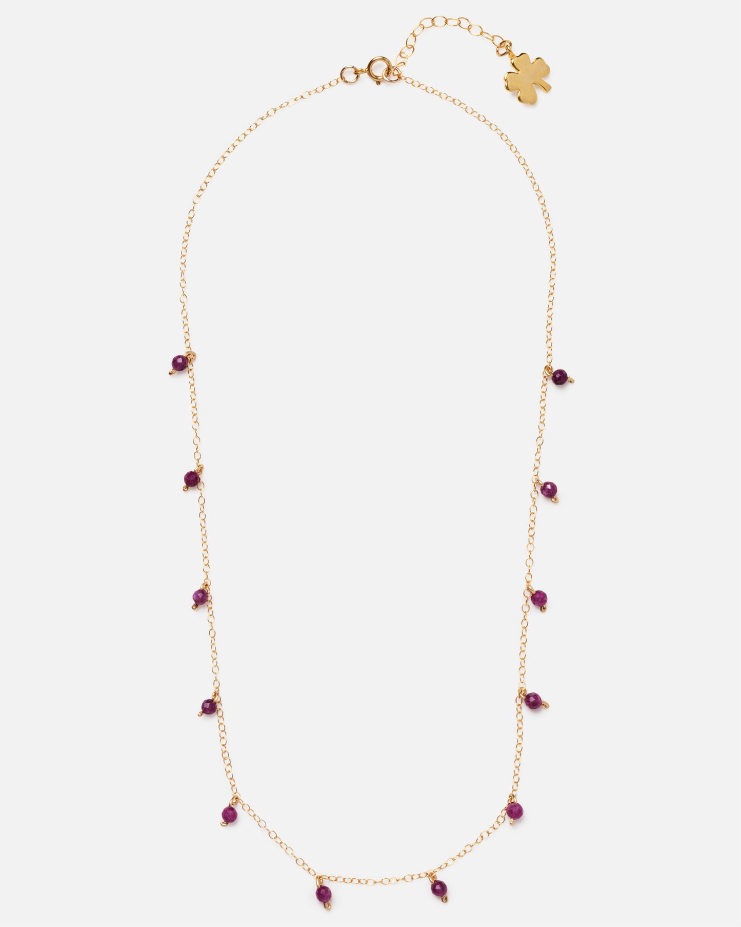 RUBY DAINTY 14K GOLD FILLED NECKLACE