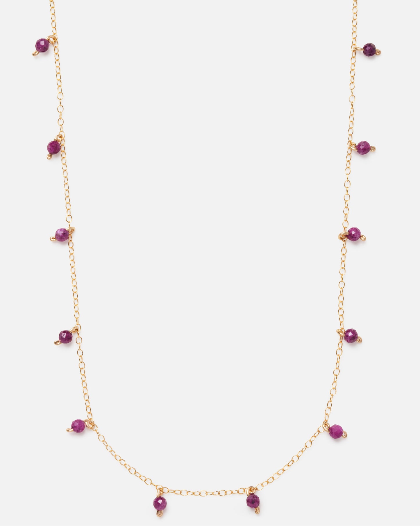 RUBY DAINTY 14K GOLD FILLED NECKLACE