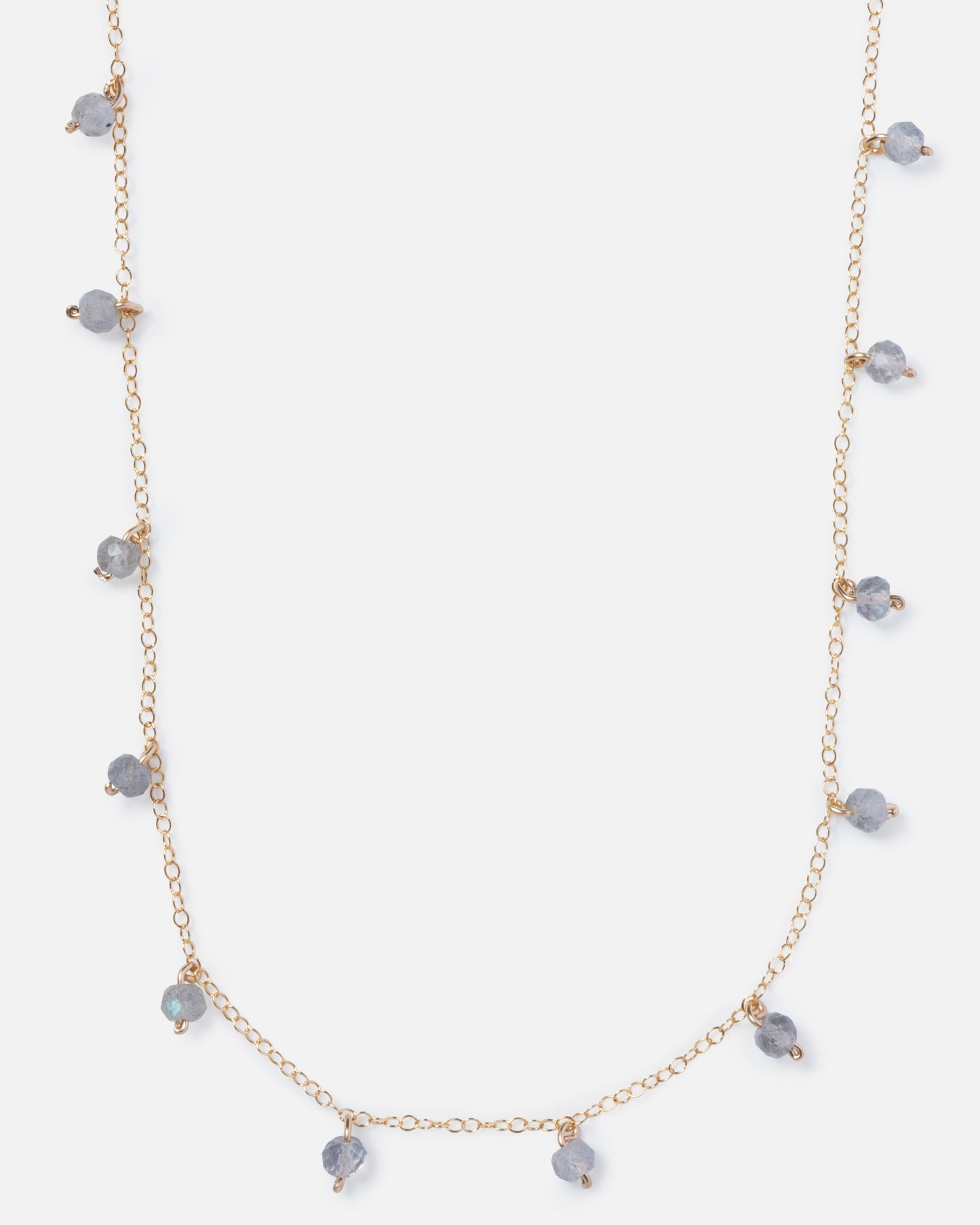 LABRADORITE DAINTY 14K GOLD FILLED NECKLACE