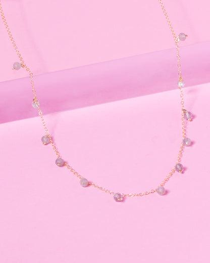 LABRADORITE DAINTY 14K GOLD FILLED NECKLACE