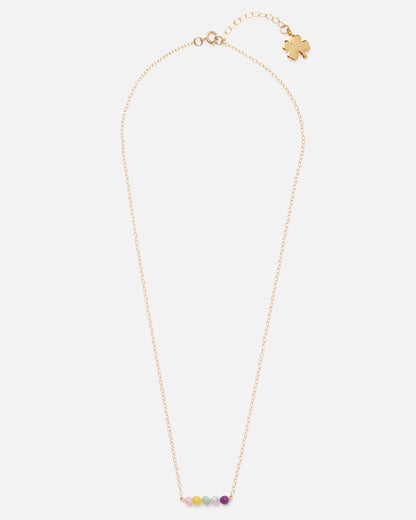 PASTEL CLUSTER 14K GOLD FILLED NECKLACE