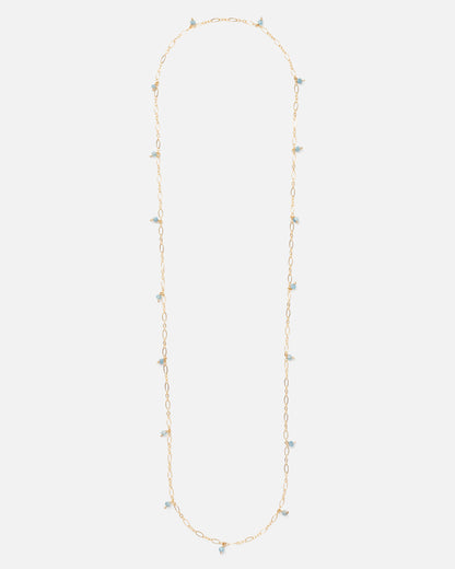 AQUAMARINE JANELLE 14K GOLD FILLED NECKLACE