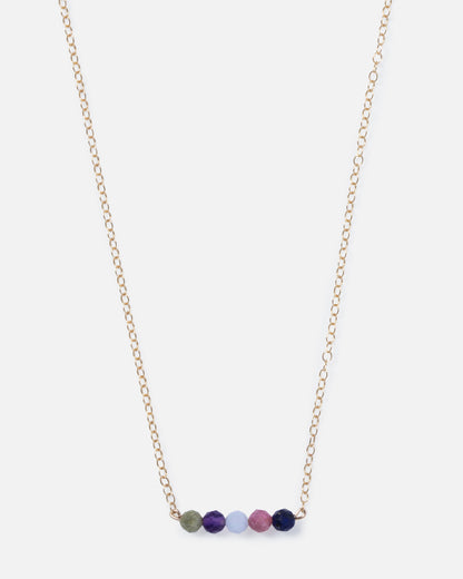 MIDNIGHT CLUSTER 14K GOLD FILLED NECKLACE